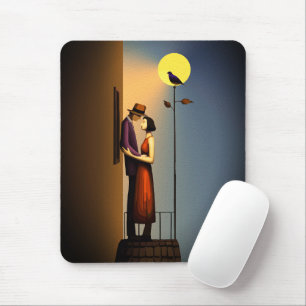 Mousepad Varanda ao Luar Romântico – Amor Noir Vintage
