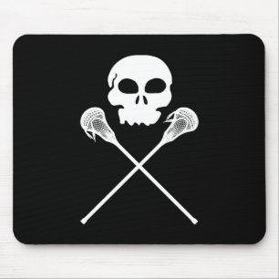Mousepad Varas cruzadas crânio do Lacrosse