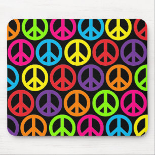 Mousepad Vários sinais de paz multicores