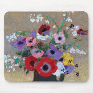 Mousepad Vase com Flores Mistas, Redon