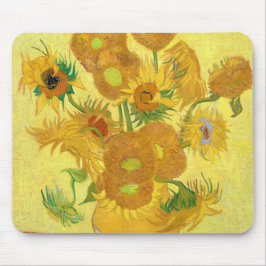 Mousepad Vase com quinze girassóis por Vincent Van Gogh