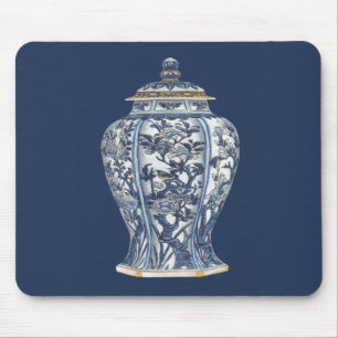 Mousepad Vase de Porcelana Azul e Branco pelo Vision Studio