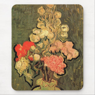 Mousepad Vaso com Malvas Rosadas por Vincent van Gogh