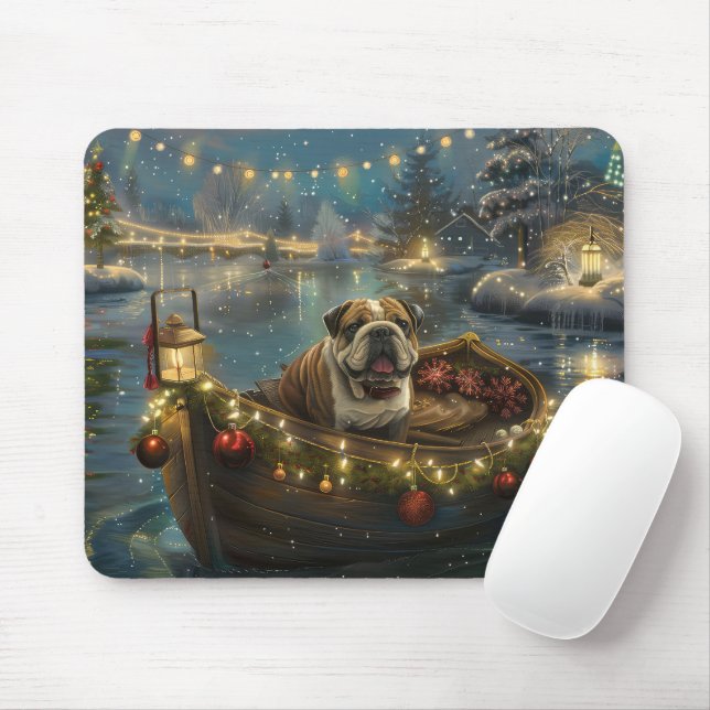 Mousepad Vazio Festivo de Buldogue (Com mouse)
