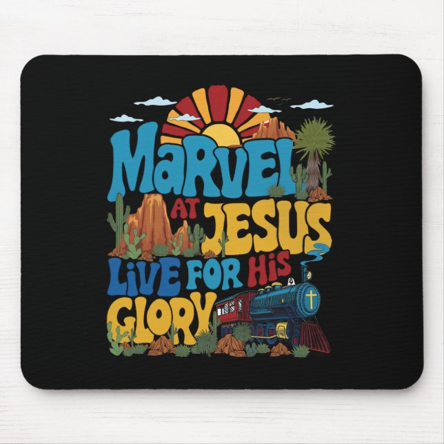 Mousepad Vbs Marvel At Jesus 2025 Viva Para a Glória de Jes (Frente)