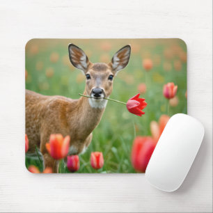 Mousepad Veado com um chicote vermelho