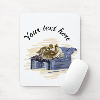 Mousepad Vector duck family illustration