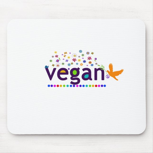Mousepad Vegan colorido (Frente)