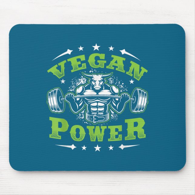 Mousepad Vegan Fitness Workout I'm Vegan Wer  (Frente)