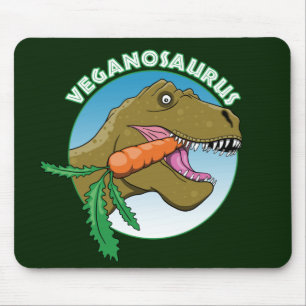 Mousepad Vegan T-Rex - Humor do Veganismo