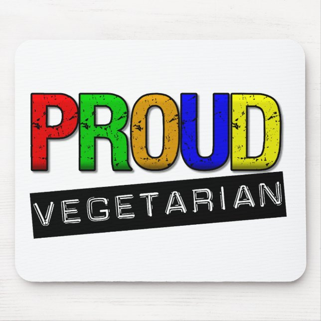 Mousepad Vegetariano orgulhoso (Frente)