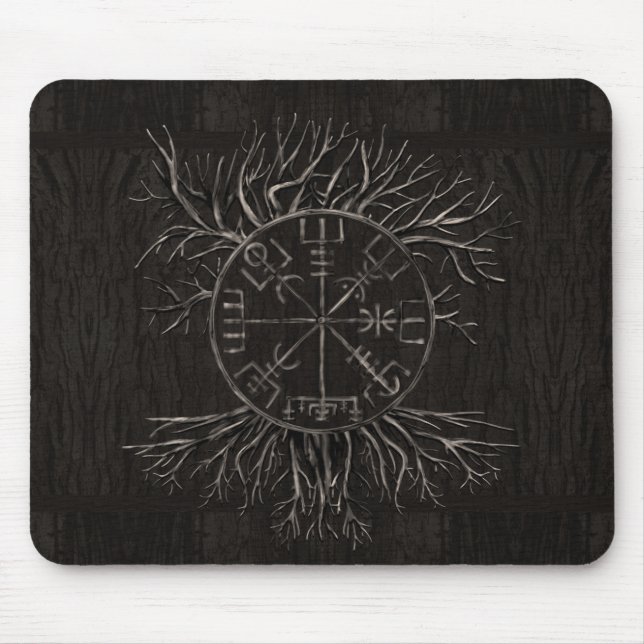 Mousepad Vegvisir e árvore de vida Yggdrasil (Frente)