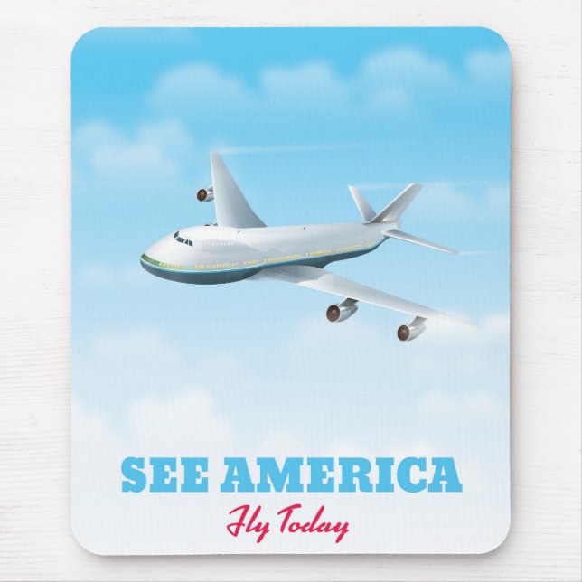 Mousepad Veja a América - Voe hoje! (Frente)