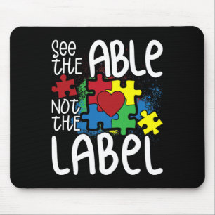 Mousepad Veja O Able Not The Label Autitic Quebra-cabeça Au