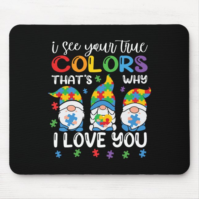 Mousepad Vejo Suas Cores Verdadeiras Gnomos Conscientização (Frente)