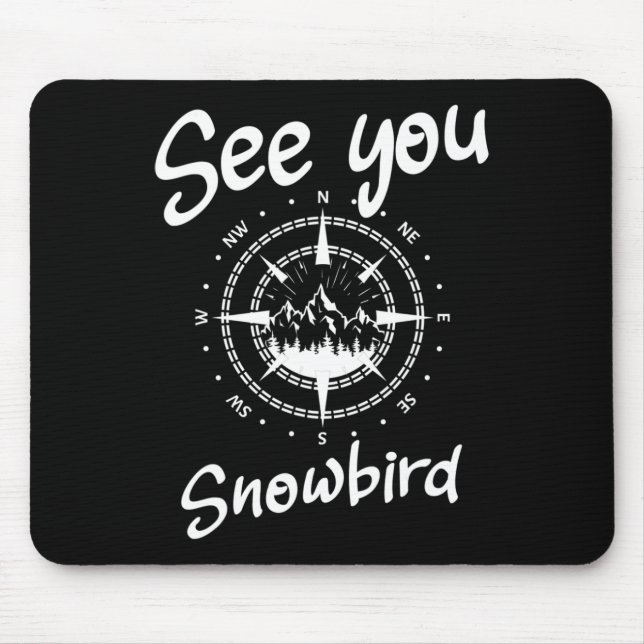 Mousepad Vejo Você Em Snowbird Usa Vacinação Ski Comp (Frente)