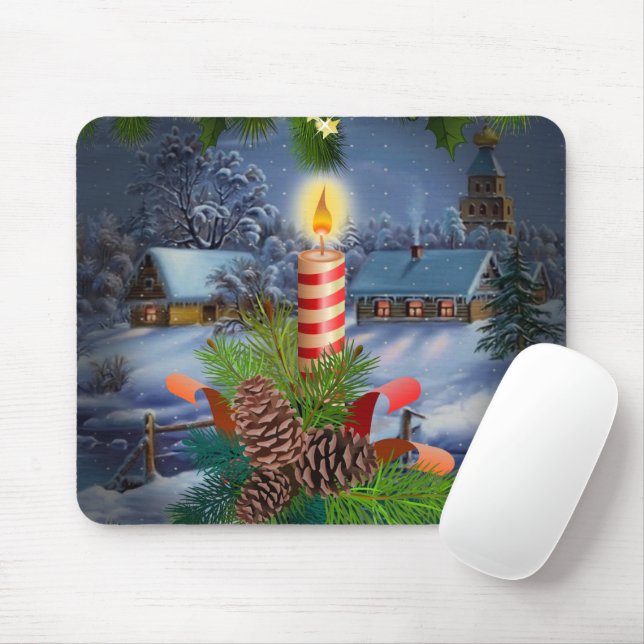 Mousepad Vela de Natal (Com mouse)