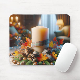 Mousepad Vela de outono com Bolotas