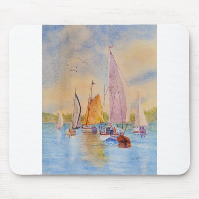 Mousepad vela do pôr do sol (Frente)