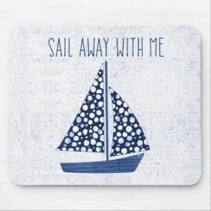 Mousepad Vela náutica das citações   afastado comigo