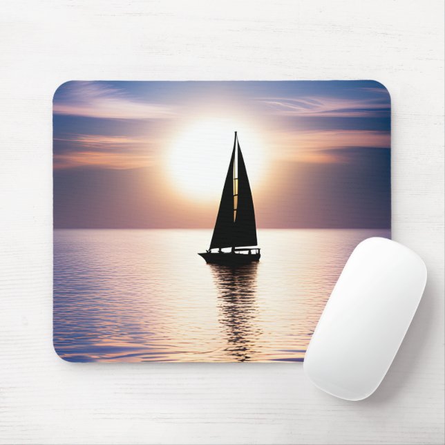 Mousepad veleiro ao sol (Com mouse)