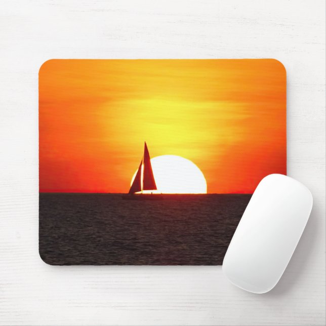 Mousepad veleiro ao sol (Com mouse)