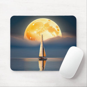 Mousepad veleiro e lua cheia