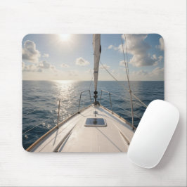 Mousepad Velero na Água Calma do Oceano