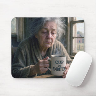 Mousepad Velha com Xícara de Vapor de Café