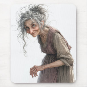 Mousepad Velha Senhora Em Vestido Desbotado