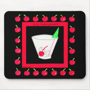 Mousepad Velhas cerejas vermelhas retrorreflectoras moídas