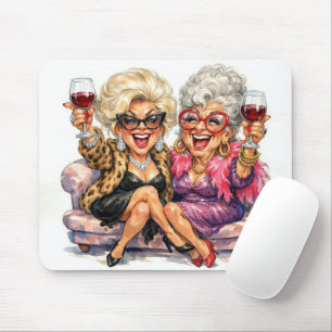 Mousepad Velhas Glamourosas Com Vinho