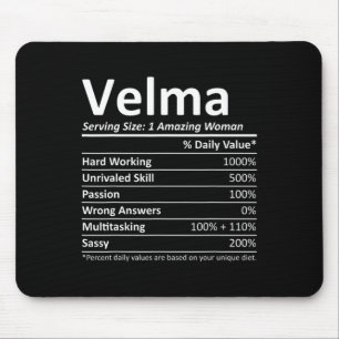 Mousepad Velma Nutrição Nome Personalizado Natal Divertido