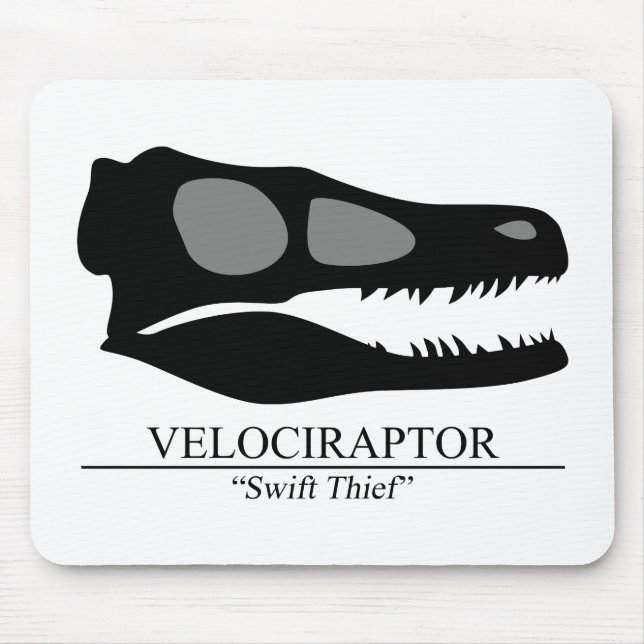 Mousepad Velociraptor Skull (Frente)