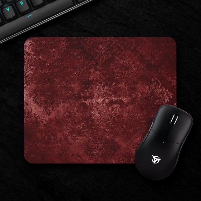 Mousepad Velvety Henna Damask | Grunge vermelhos (Criador carregado)