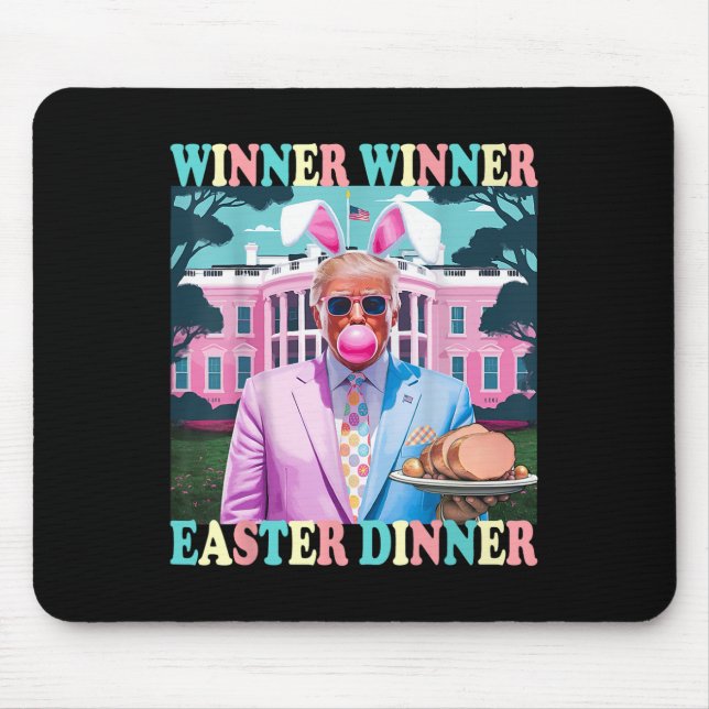 Mousepad Vencedor da Páscoa Janta Presidente Trump Happy (Frente)
