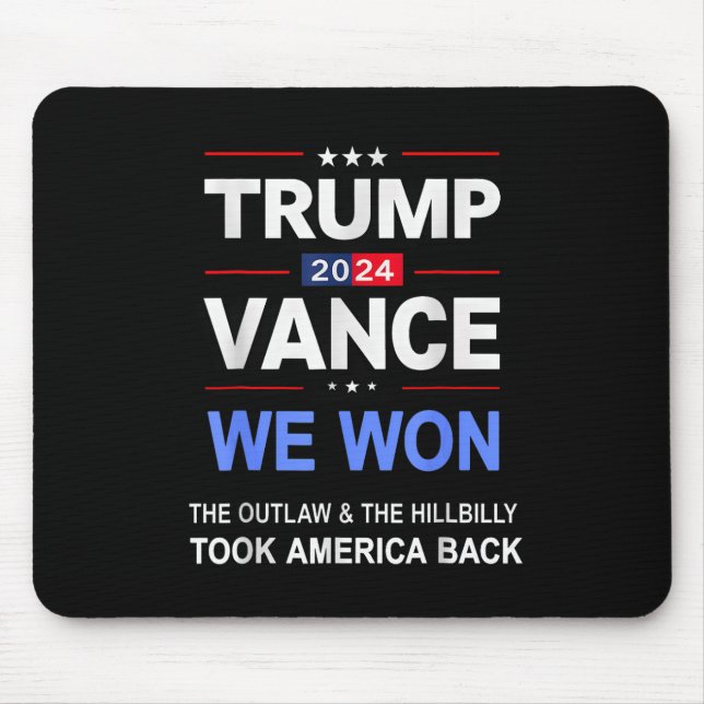 Mousepad Vencedor Trump Vance Nós Ganhamos Levamos De Volta (Frente)