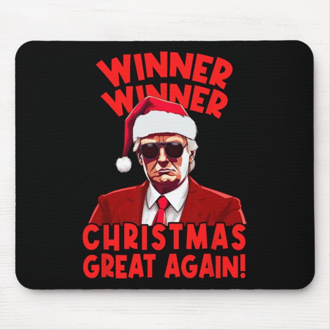 Mousepad Vencedor Vencedor Natal Ótimo Novamente Divertido  (Frente)