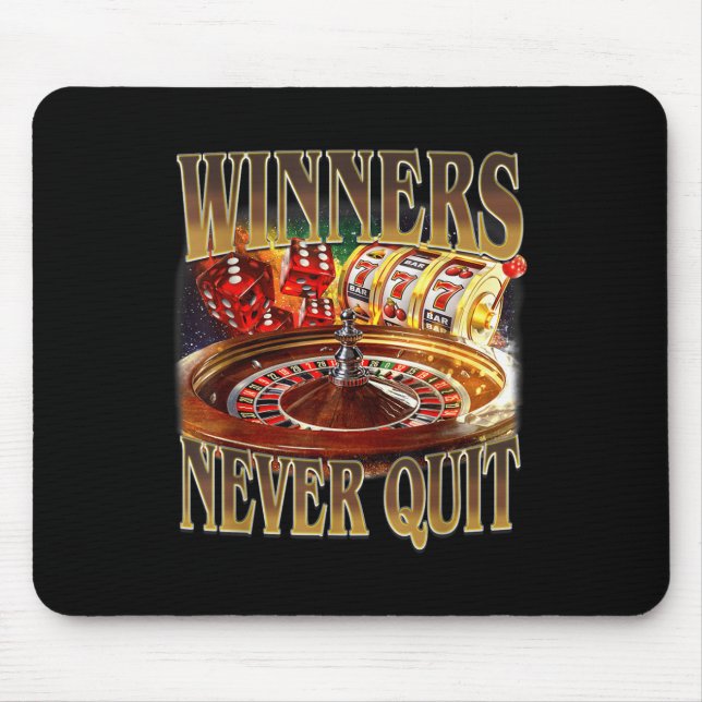 Mousepad Vencedores Nunca Deixam De Brincar Engraçados Retr (Frente)