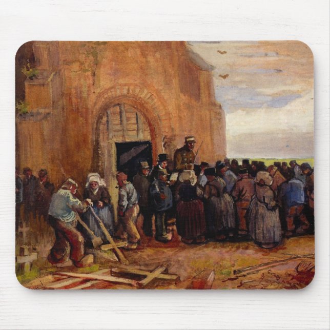 Mousepad Venda de Sucata de Construção por Vincent van Gogh (Frente)