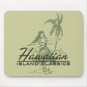 Mousepad Vende-se a ilha havaiana Hula Girl Bright