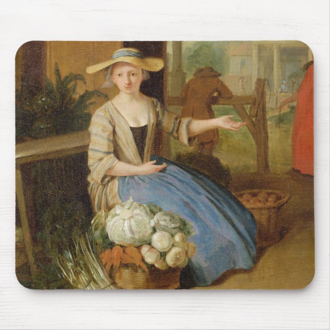 Mousepad Vendedor vegetal, jardim de Covent, c.1726 (óleo (Frente)