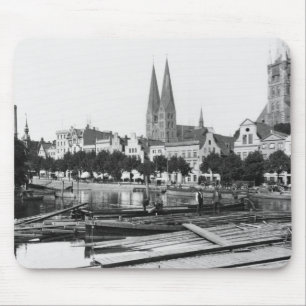 Mousepad Vendendo a madeira no rio Trave, Lubeque, c.1910