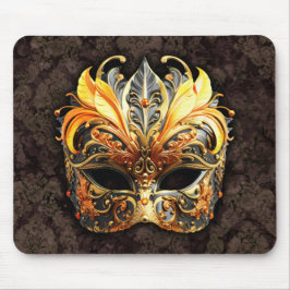 Mousepad Venetian Masquerade Golden Mask