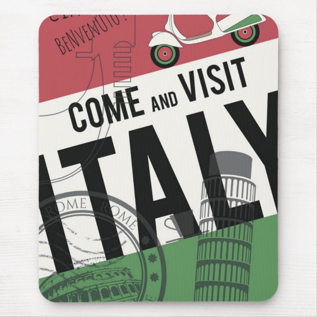 Mousepad Venha visitar Italia (Frente)