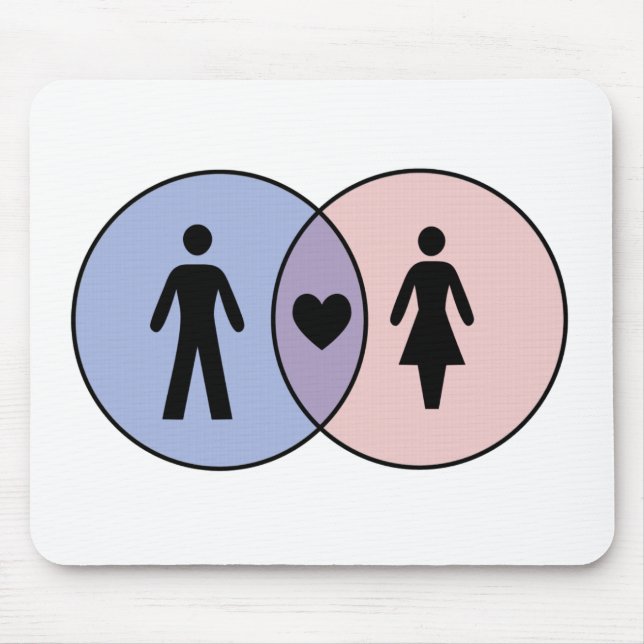 Mousepad Venn Diagram Boy + Girl (Frente)