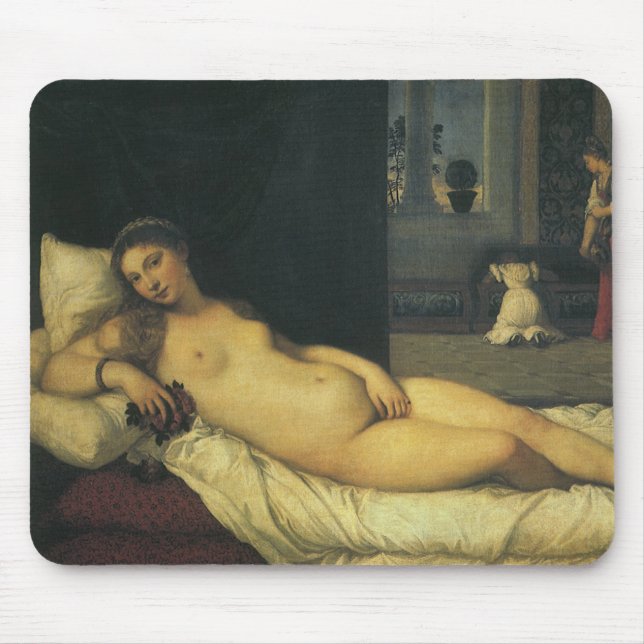 Mousepad Vênus de Urbino por Titian, Arte Renascentista (Frente)
