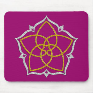 Mousepad VENUS FLOWER / Venusblume Lotus DOURADO SILVER