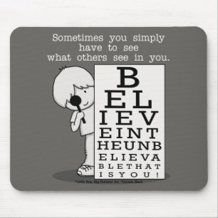 Mousepad Ver é um gráfico de olhos crentes