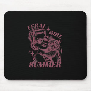 Mousepad Verão da Menina Feral Panda do Lixo Guaxinim Fofo